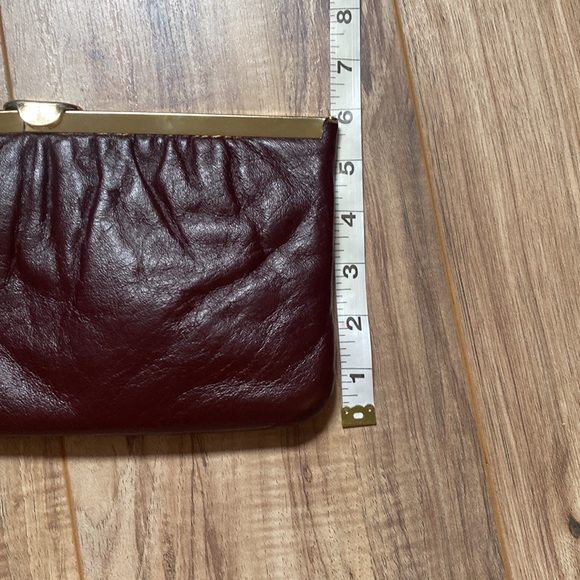 Vintage HL Harry Levine Burgundy Leather Clutch - Picture 13 of 16
